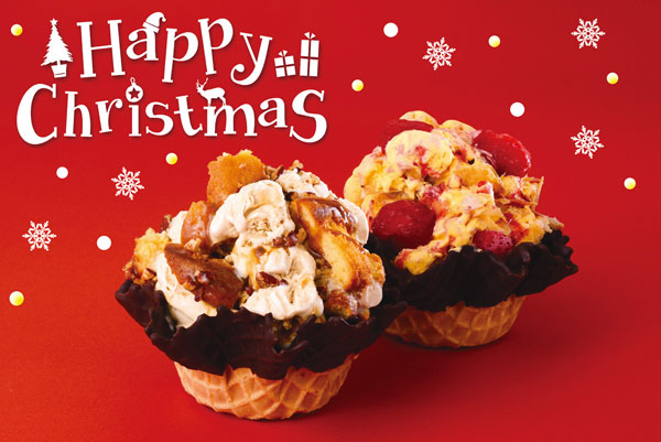 コールドストーンのクリスマス限定クリエーションは初登場「メープルアイスクリーム」