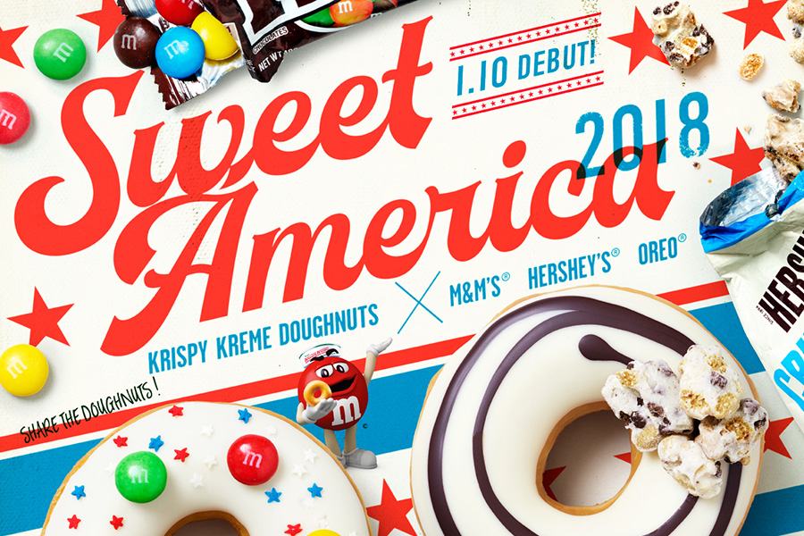 「Sweet AMERICA 2018」クリスピードーナツが「HERSHEY&rsquo;S®」「M&M&rsquo;S®」「OREO®」とのコラボ商品&ショップ展開