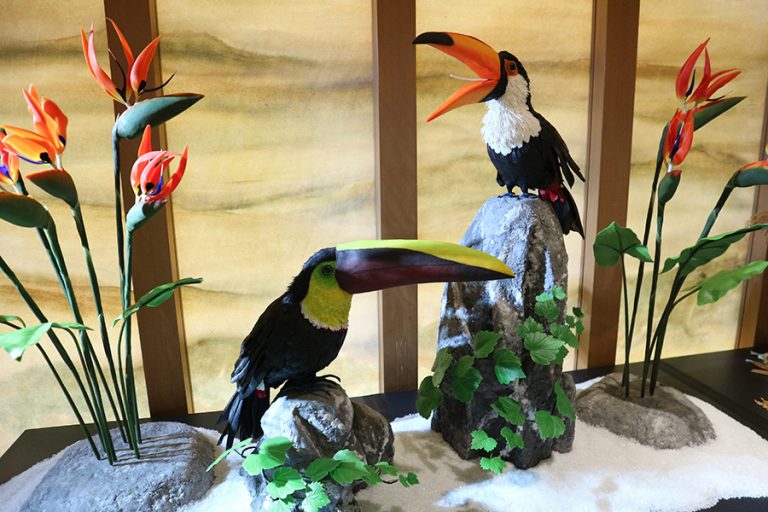 全部お菓子でできている！工芸菓子展示「世界の花と鳥展」源吉兆庵銀座本店で限定開催