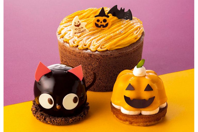 銀のぶどうからハロウィン限定のプチガトーが登場。“いたずら黒猫ショコラ&陽気なオバケかぼちゃ”でプチパーティー!