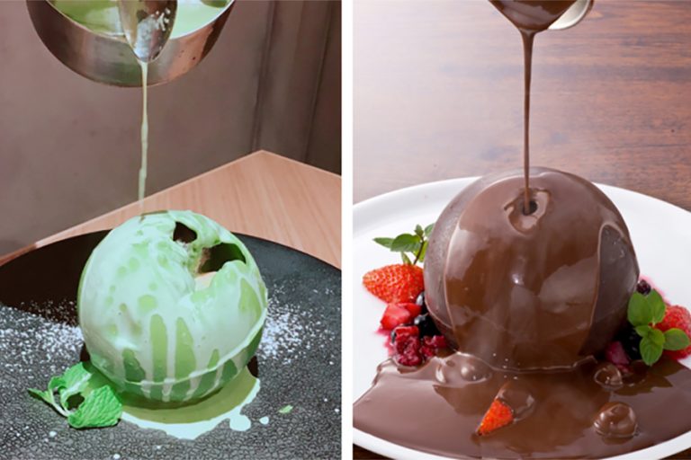 ESOLA新宿の新作チョコドーム「抹茶チョコドーム」はタピオカ＆白玉入りな甘さ控えめ和チョコドーム！