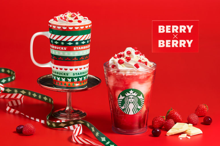スターバックス ホリデーシーズンの新作 真っ赤な「ベリー×ベリー レアチーズ フラペチーノ」