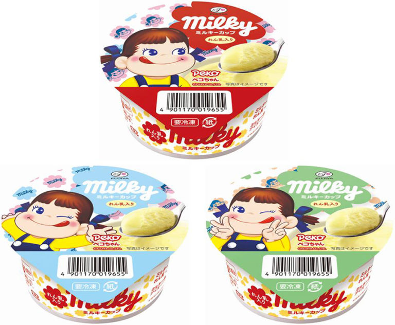 「不二家ミルキーカップ」ミルキー風れん乳入りアイスでミルキー独特の風味