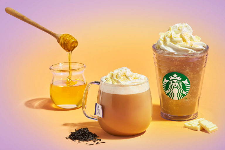 スターバックス新作「アール グレイ ハニー ホイップ フラペチーノ」と3種のティーラテ登場　香り高いティーと優しい甘さ
