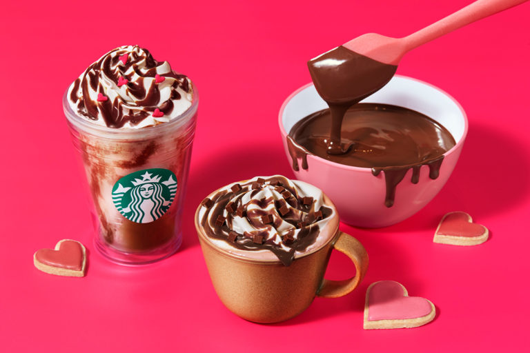 スターバックスのバレンタイン とろとろ派？ザクザク派？ 2種のチョコレートフラペチーノ登場