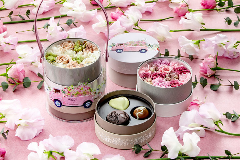 チョコレートとお花のコラボ「ゴディバ × ニコライ バーグマン」1000個限定セット