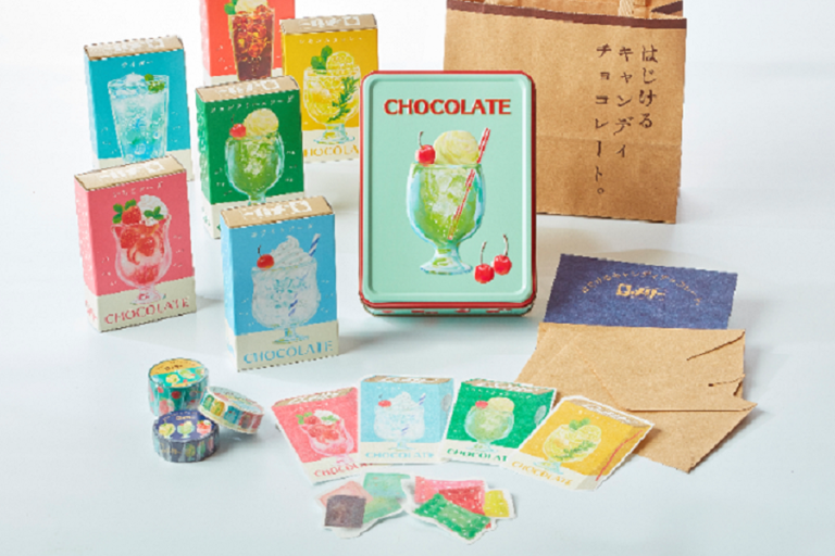 メリーチョコレート×古川紙工 　オンライン限定「はじけるキャンディチョコレート。」コラボボックス