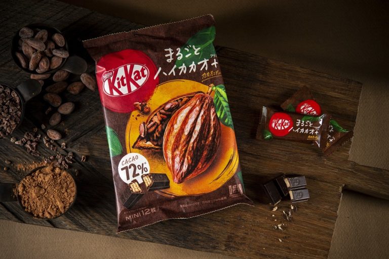 カカオ分72％のチョコとカカオニブ「キットカット ミニ まるごとハイカカオ＋（プラス）」