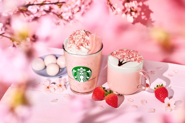 スターバックスSAKURA開花宣言！ さくらのフラペチーノ、ラテ、ドーナツ登場