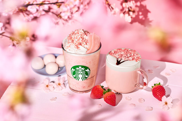 スターバックスSAKURA開花宣言！ さくらのフラペチーノ、ラテ、ドーナツ登場