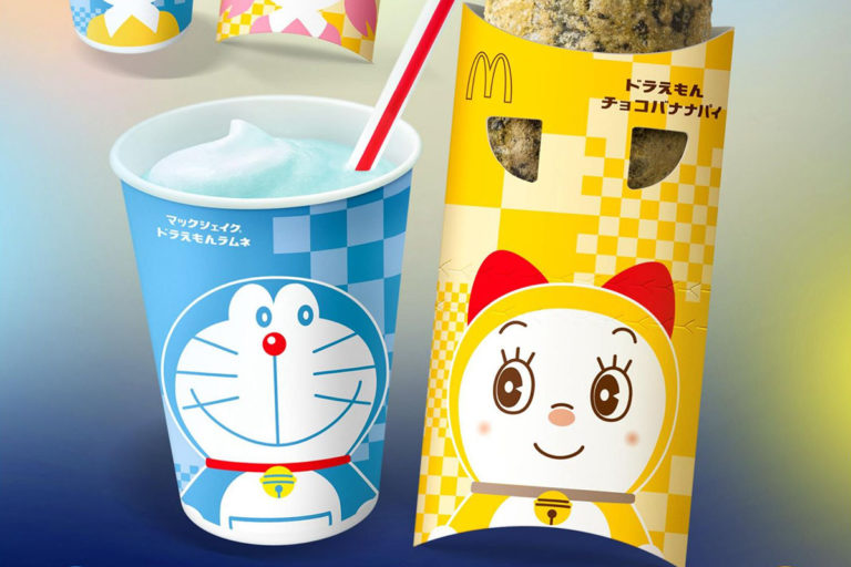 マクドナルド×ドラえもん 縁日スイーツ　チョコバナナパイ&マックシェイク ラムネ
