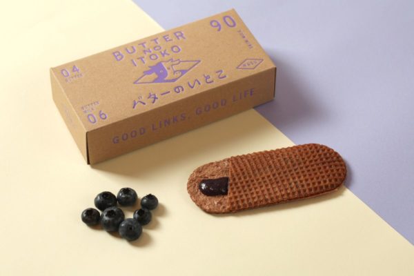 大人気「バターのいとこ」カカオ薫るゴーフレット生地の「ブルーベリー」季節限定で発売！