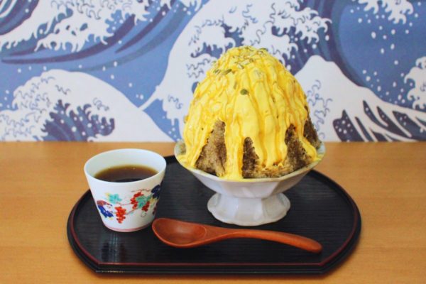 日本茶カフェ【八屋】毎年大好評の「栗かぼちゃクリームとほうじ茶のかき氷」が満を持して登場!