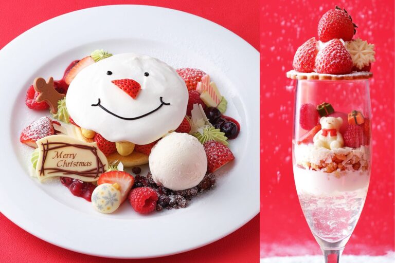 ベリーたっぷりのキュートなスノーマンパンケーキ&ホワイトベアをスノードームに閉じ込めた愛らしいパフェ新登場