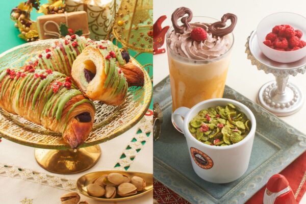 ピスタチオのプレミアムチョコクロとトナカイやクリスマスリースをイメージしたドリンク2種が期間限定発売！