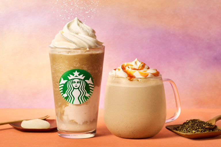 スタバ新作「ほうじ茶 もちっと ミルク フラペチーノ」もちもち食感の求肥をブレンド