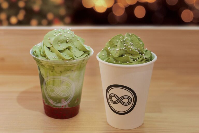 日本茶カフェ「八屋」ホリデーシーズン限定！上質な抹茶と甘酸っぱいラズベリーを使用した『ノエル抹茶ラテ』新発売