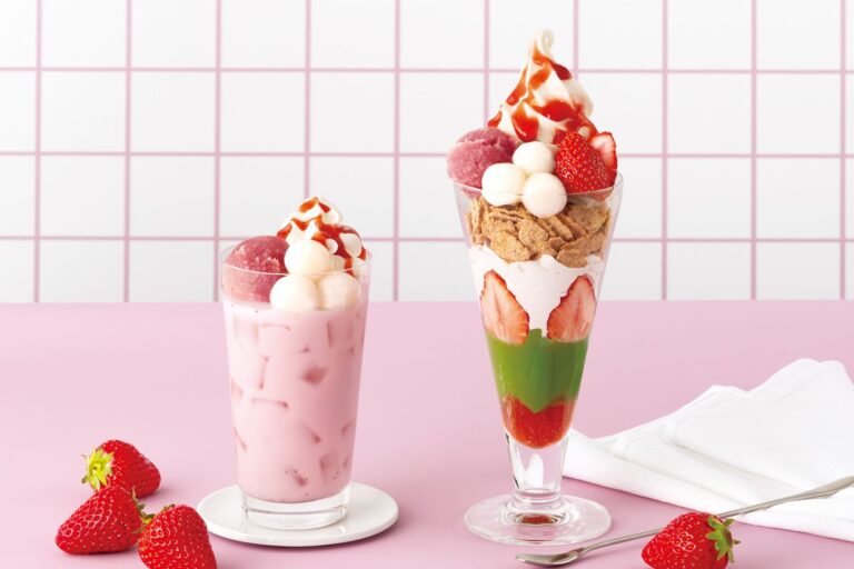 【nana’s green tea】苺×あんこの季節限定和パフェ&ドリンク！4月1日より期間限定販売