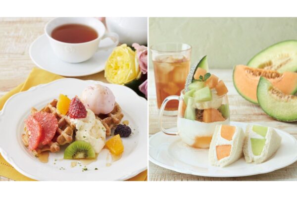 【Afternoon Tea】「メロンづくしのスイーツプレート」やフルーツ5種の紅茶ワッフルなど新作登場