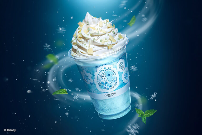 ゴディバ新作ショコリキサー「フローズンチョコミント」 ディズニー映画「アナと雪の女王」デザインシールスリーブ付き！