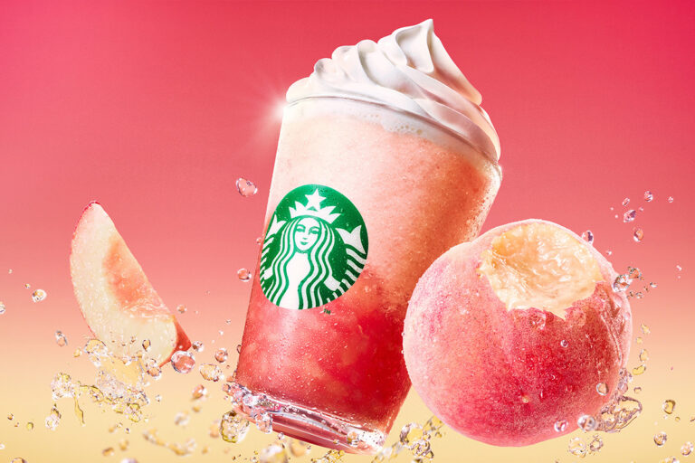 スタバ 桃の新作フラペチーノ！「ラブ ＆ ピーチ フラペチーノ」