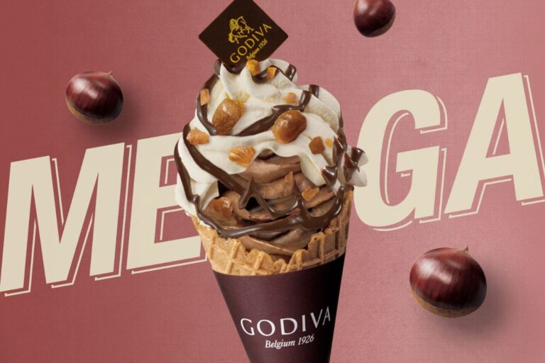栗を使った秋らしいフレーバー！メガ級の贅沢感を！！ゴディバ「メガパフェ チョコレート マロン」8月30日登場