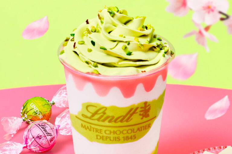 リンツ春の新作　華やかな和桜と濃厚ピスタチオを使用「さくら＆ピスタチオ ショコラドリンク」
