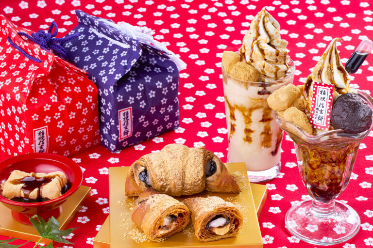サンマルクカフェ × 桔梗信⽞餅コラボ！チョコクロ、パフェなど3種登場　⿊みつ&きな粉の味わい
