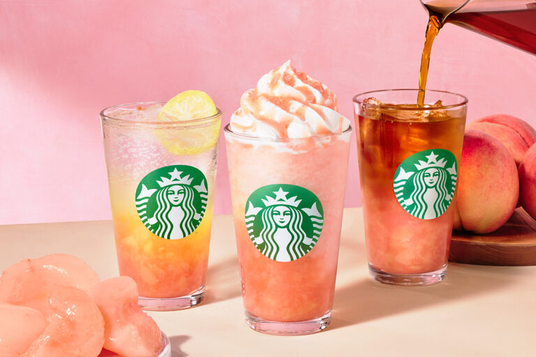 スターバックス新作は桃！「ヘブンリー ピーチ フラペチーノ」ほか 3種登場