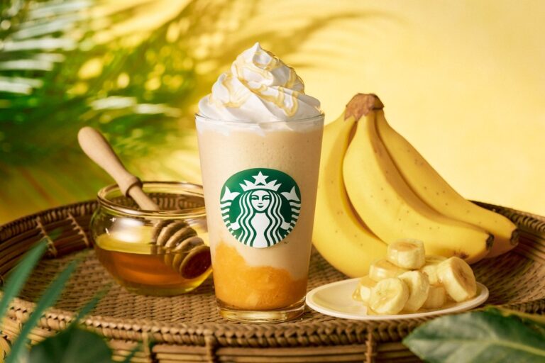 スターバックス とろけるハニーとバナナの甘みを楽しむ「ハニー バナナ フラペチーノ」