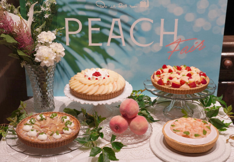 キル フェ ボン 桃のタルトが7種類！「PEACHフェア」様々な組み合わせで桃の味わいを演出