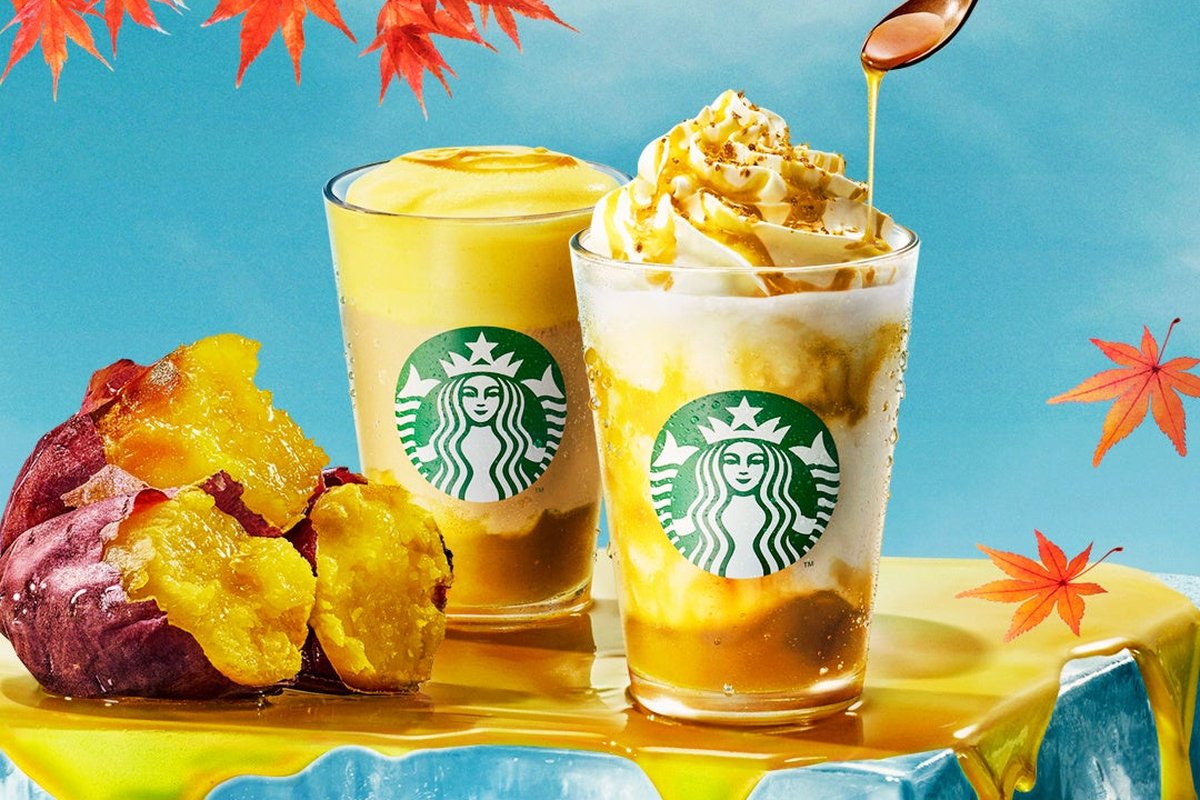 スターバックスが「とろり蜜芋 紅はるか フラペチーノ®」など冷やした蜜芋の濃密な甘みを生かした新作3品を9月2日に発売