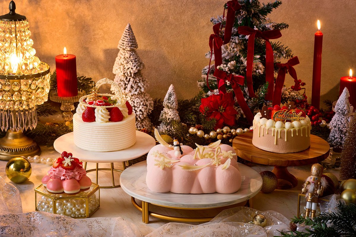 ザ ストリングス 表参道、「クリスタルストロベリーショートケーキ」ほか4種のクリスマスケーキを期間限定販売